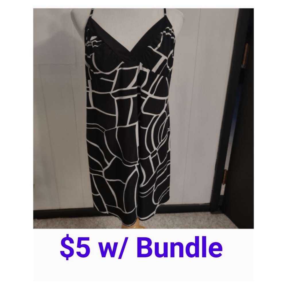 Black White Abstract Dress